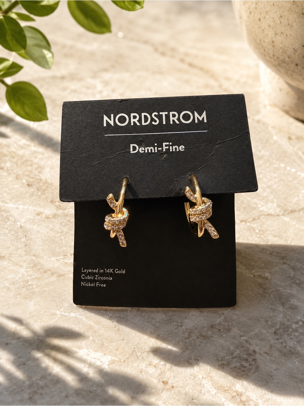 Nordstrom Demi-Fine Gold Knot Earrings